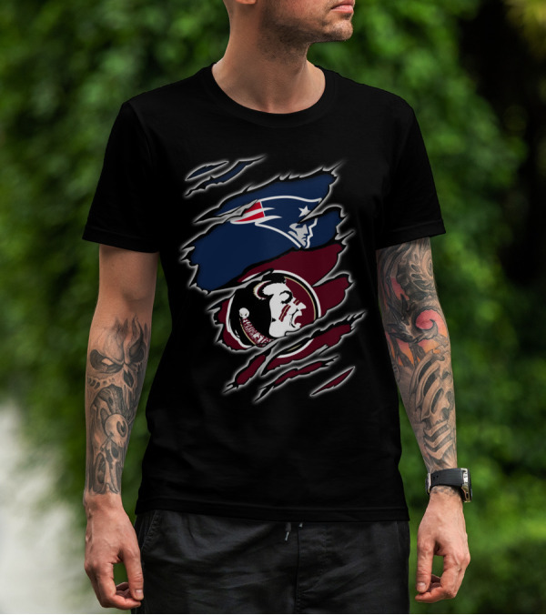 Patriots Seminoles Logo Fusion T-Shirt