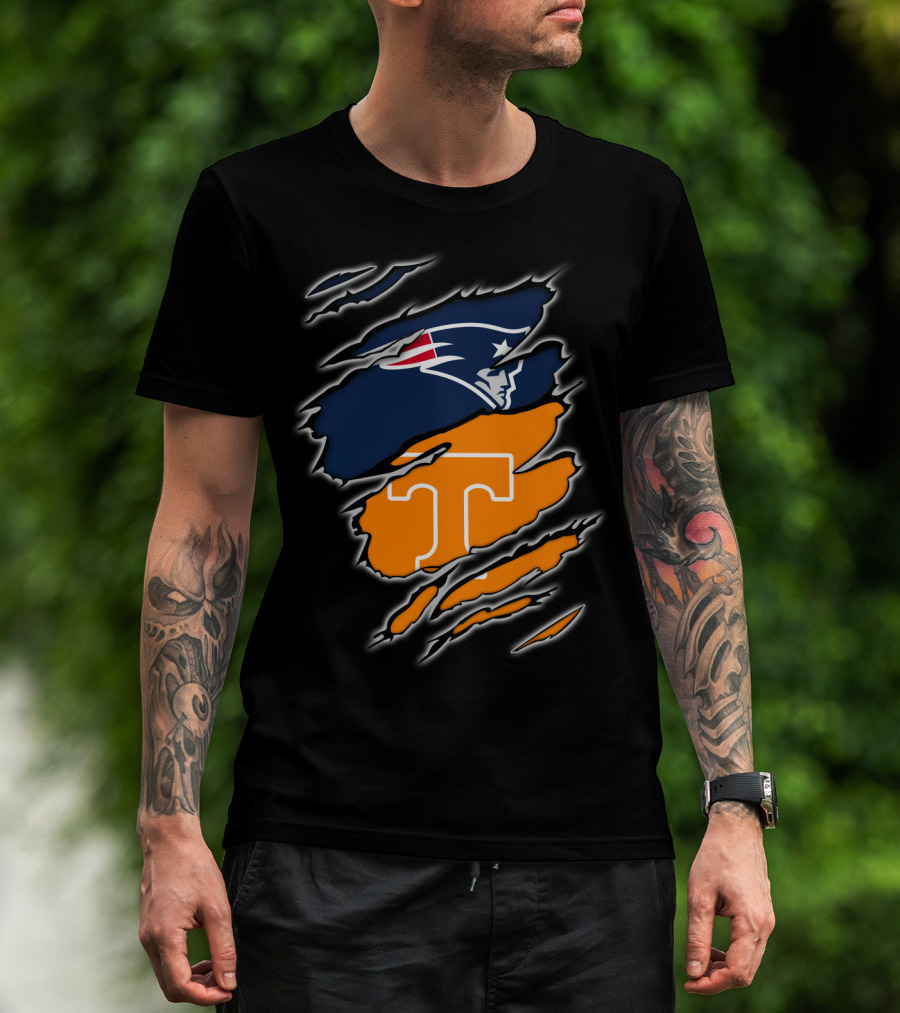 Patriots New England Tennessee Volunteers Split T-Shirt
