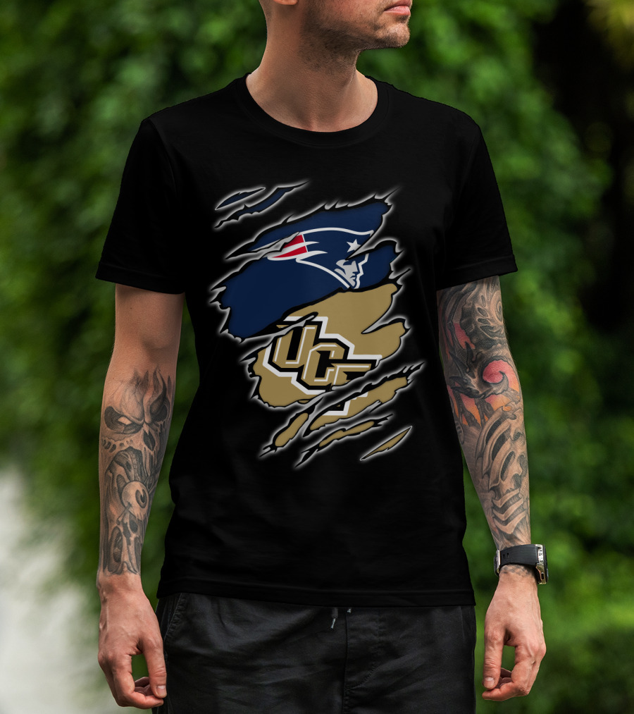 New England Patriots UCF Knights Crossover T-Shirt