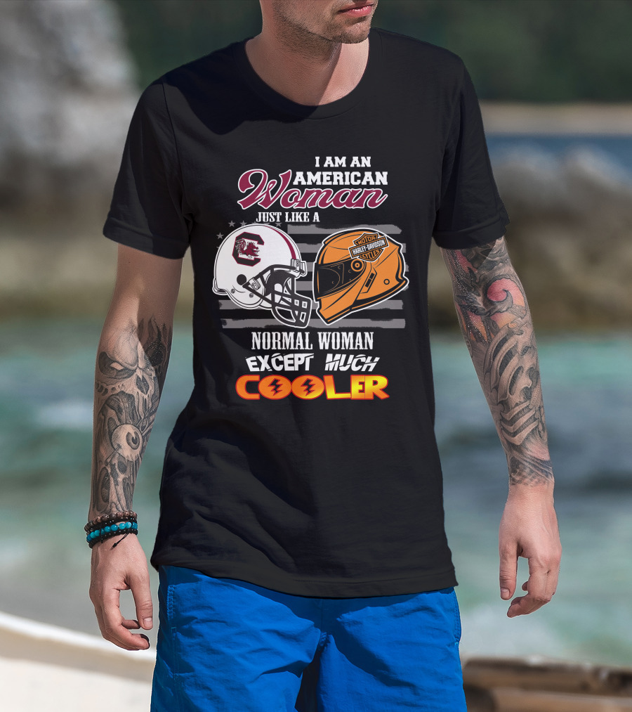 American Woman Gamecocks Harley Davidson Cooler T-Shirt