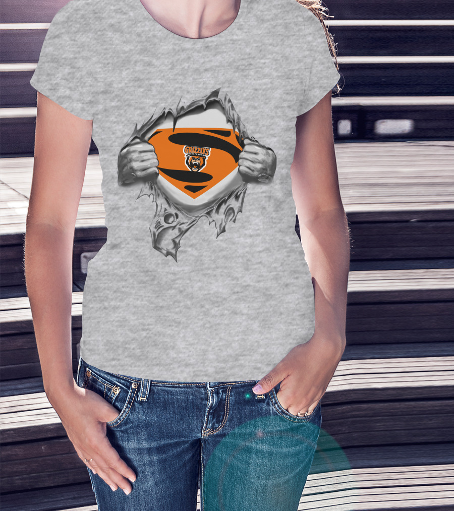 Grizzlys Wolfsburg Superman Logo Tear T-Shirt