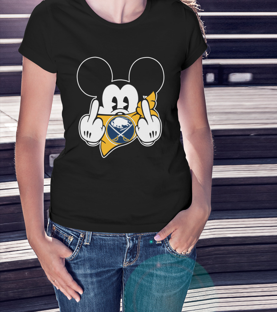 Sabres Mouse Middle Finger Gesture T-Shirt
