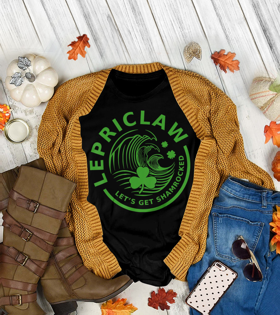 Lepriclaw Let's Get Shamrocked Funny Drinking Claws T-Shirt