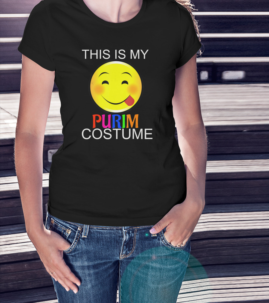 THIS IS MY PURIM COSTUME Smiley Face T-Shirt