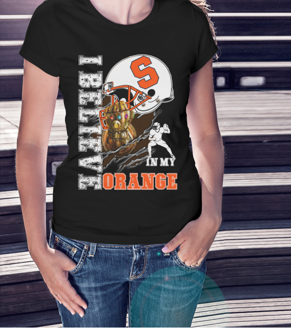 I Believe In My Orange Infinity Gauntlet Football S Helmet Fan T-Shirt