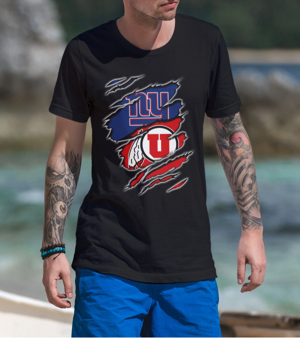 Giants Utes Dual Logo Scratch T-Shirt