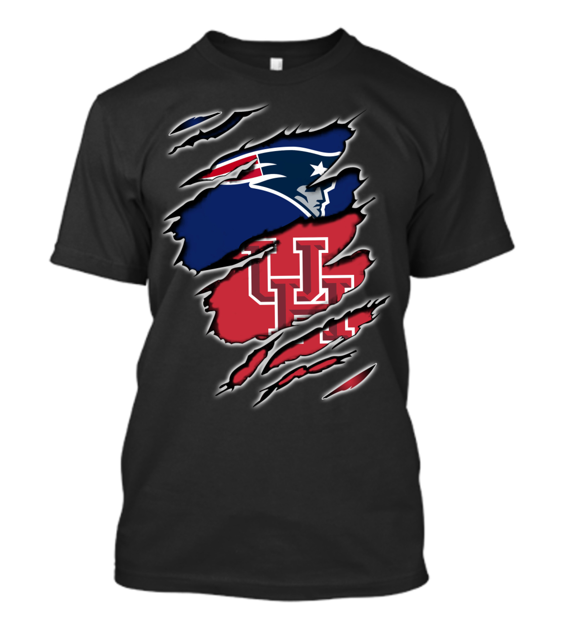 Patriots Uh Collaboration Claw Marks T-Shirt