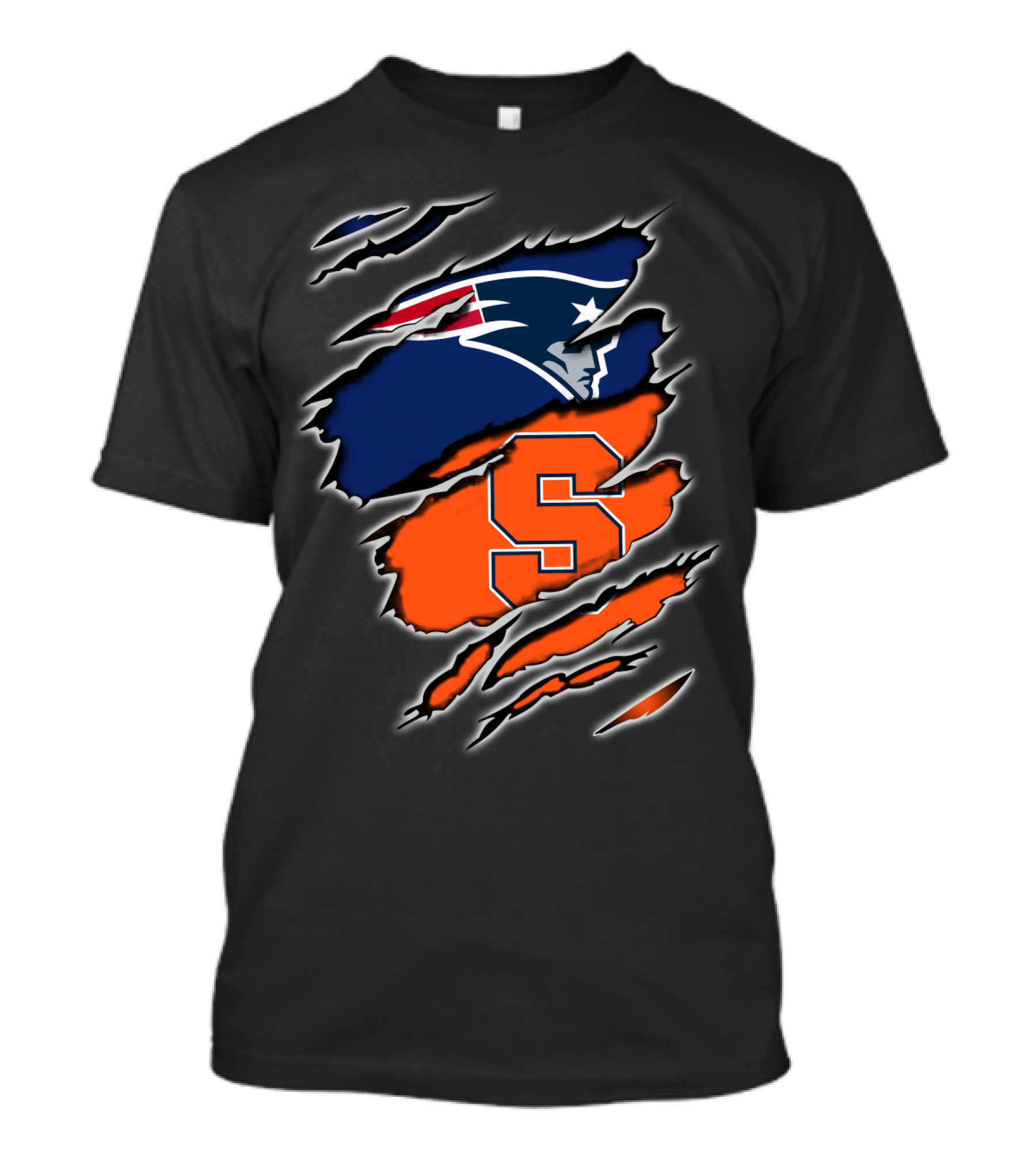 Patriots Syracuse Football Fan Logo Crossover T-Shirt