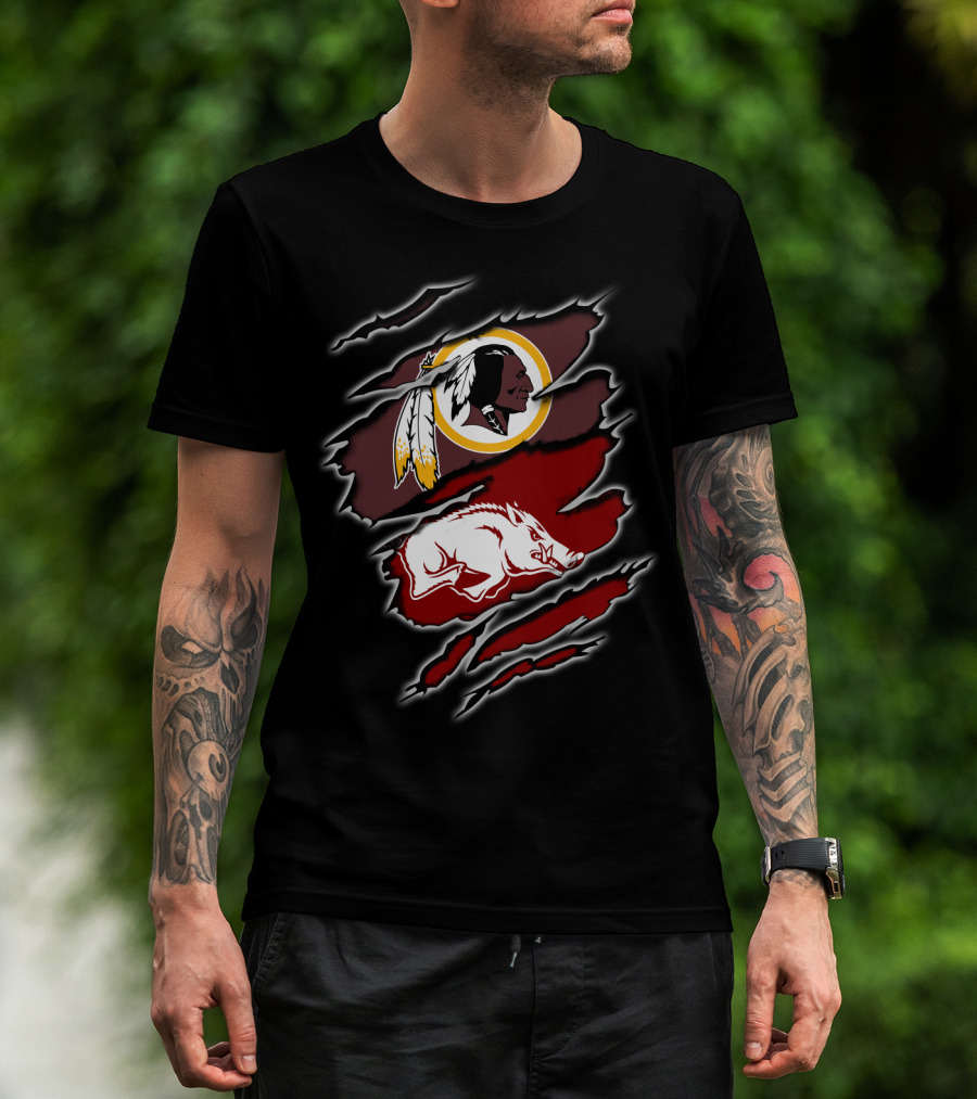 Washington Redskins Arkansas Razorbacks Fusion T-Shirt