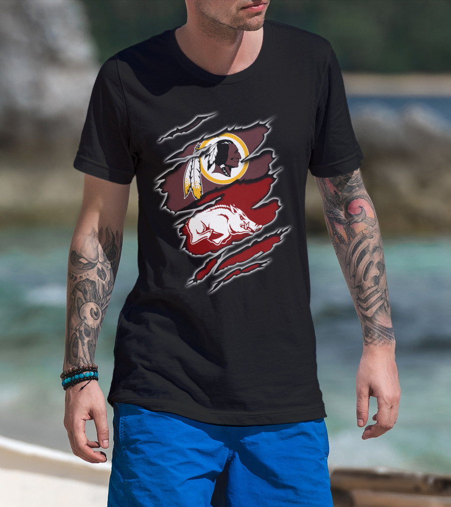 Washington Redskins Arkansas Razorbacks Fusion T-Shirt