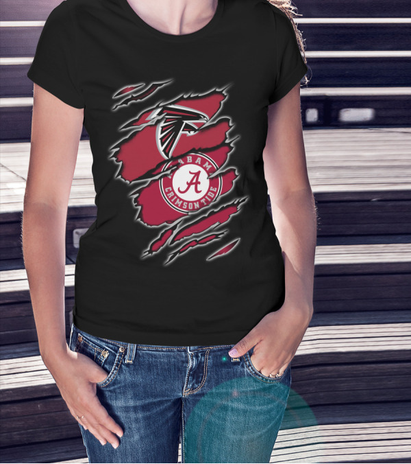 Falcons Alabama Crimson Tide Hybrid T-Shirt