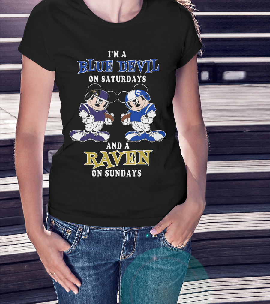 I'm A Blue Devil On Saturdays And A Raven On Sundays T-Shirt