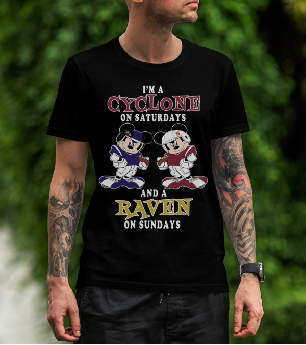 I'm A Cyclone On Saturdays And A Raven On Sundays T-Shirt