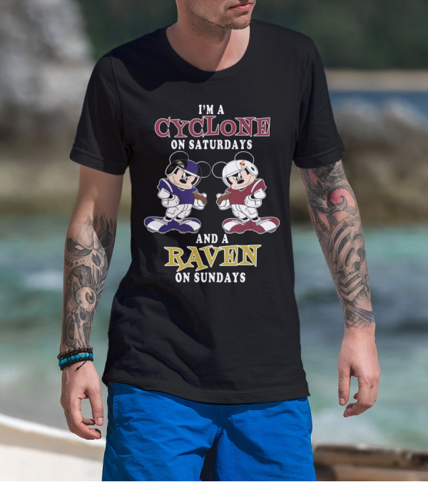 I'm A Cyclone On Saturdays And A Raven On Sundays T-Shirt