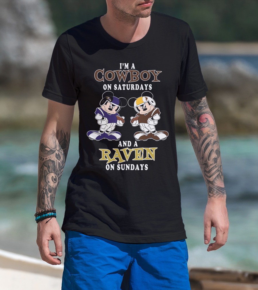 I'm A Cowboy On Saturdays And A Raven On Sundays T-Shirt