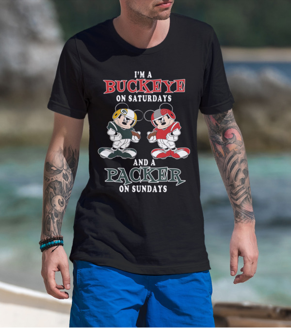 I'm A Buckeye On Saturdays And A Packer On Sundays T-Shirt