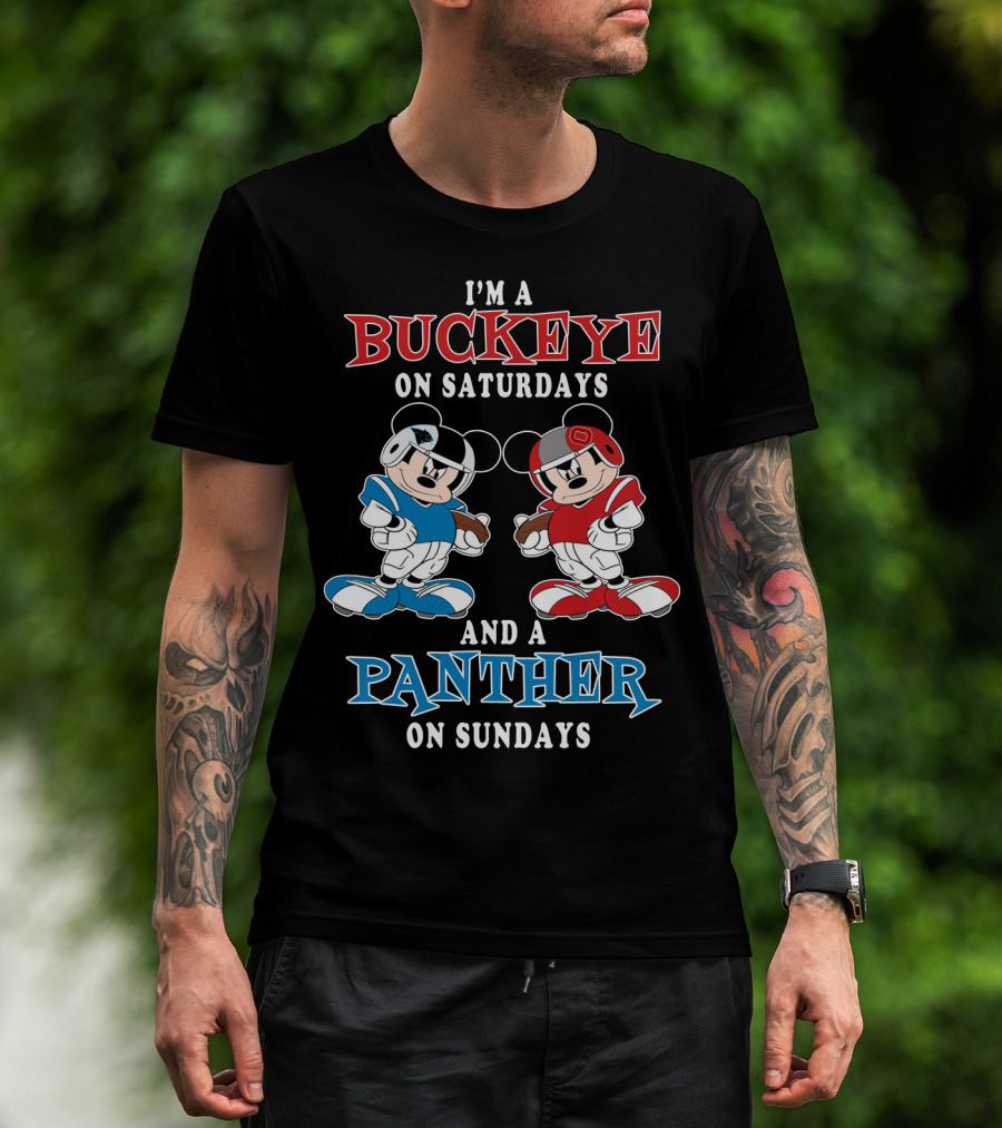 I'm A Buckeye On Saturdays And A Panther On Sundays T-Shirt