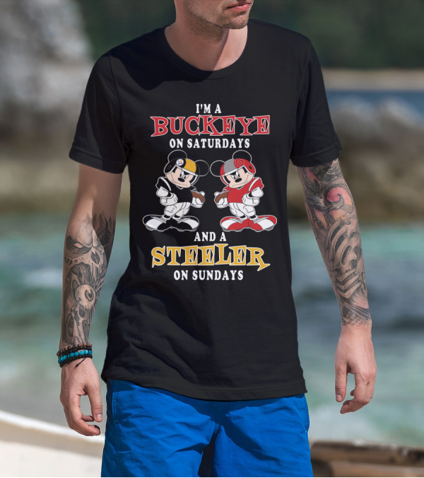 I'm A Buckeye On Saturdays And A Steeler On Sundays T-Shirt