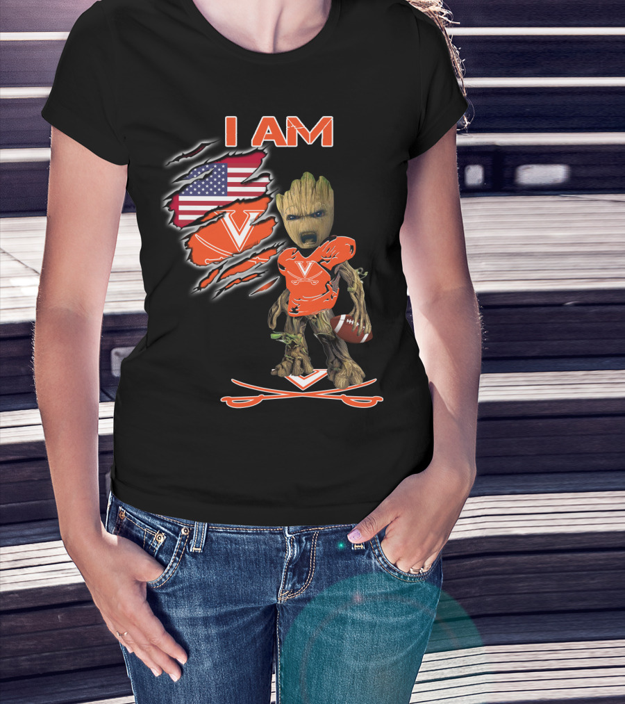I Am Virginia Cavaliers Football Groot Fan T-Shirt