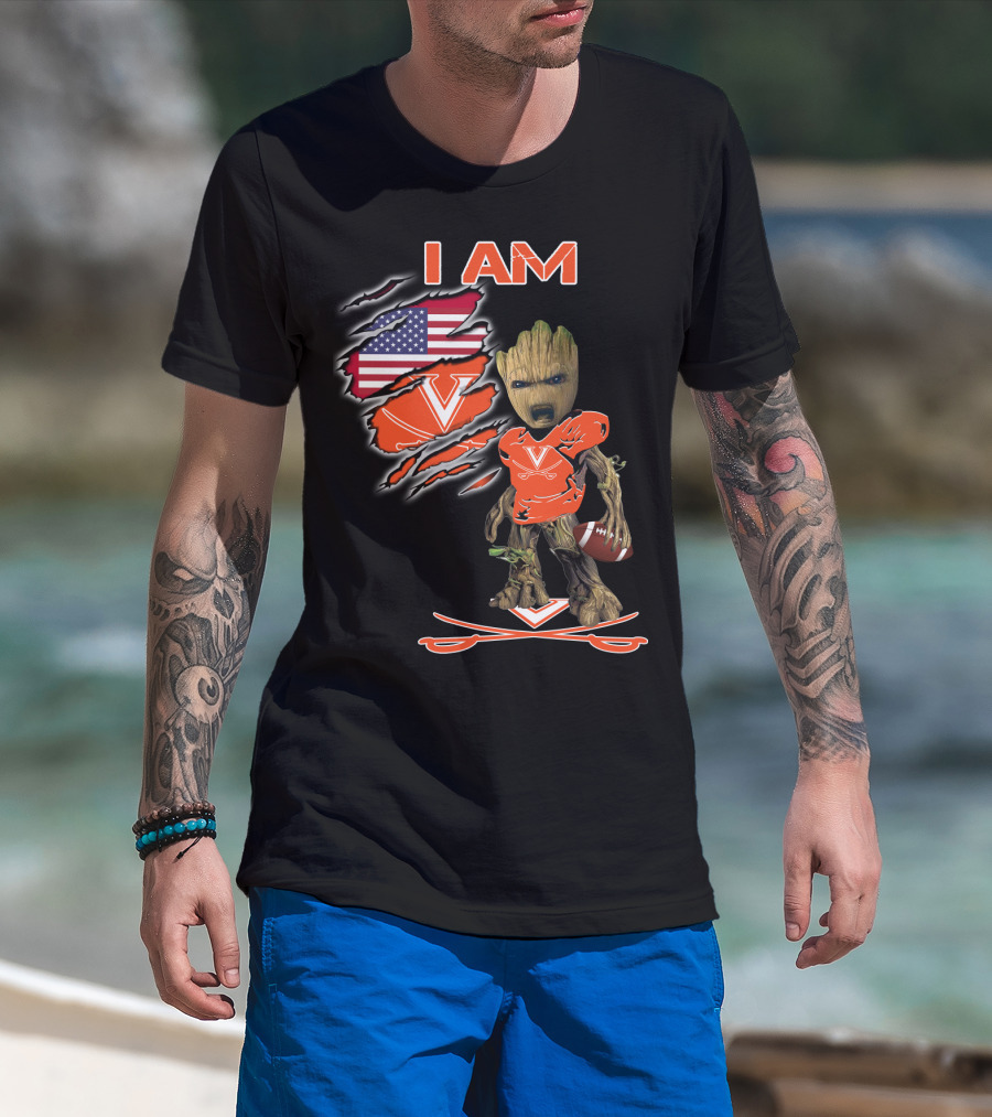 I Am Virginia Cavaliers Football Groot Fan T-Shirt