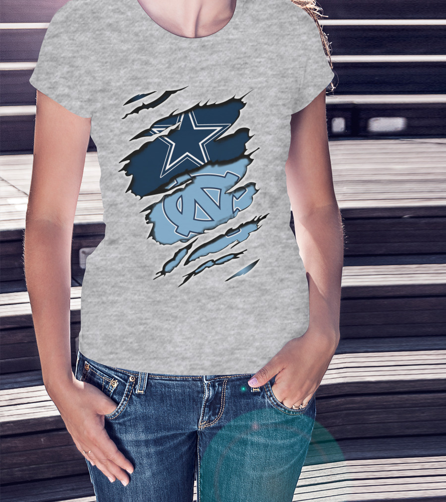 Cowboys Star Tarheels Claw Rip Fusion T-Shirt