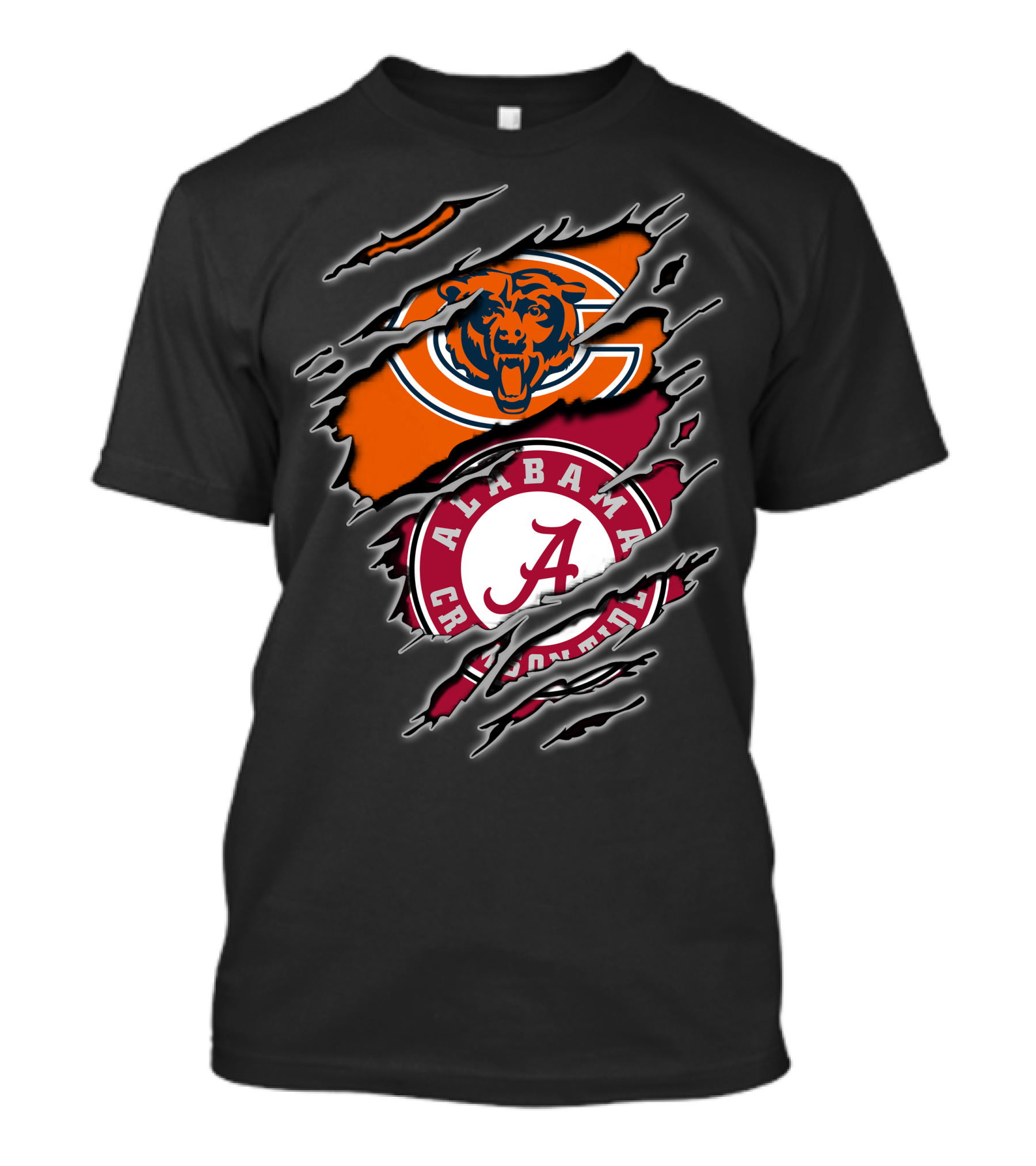Chicago Bears Alabama Crimson Tide Football Fan Crossover T-Shirt