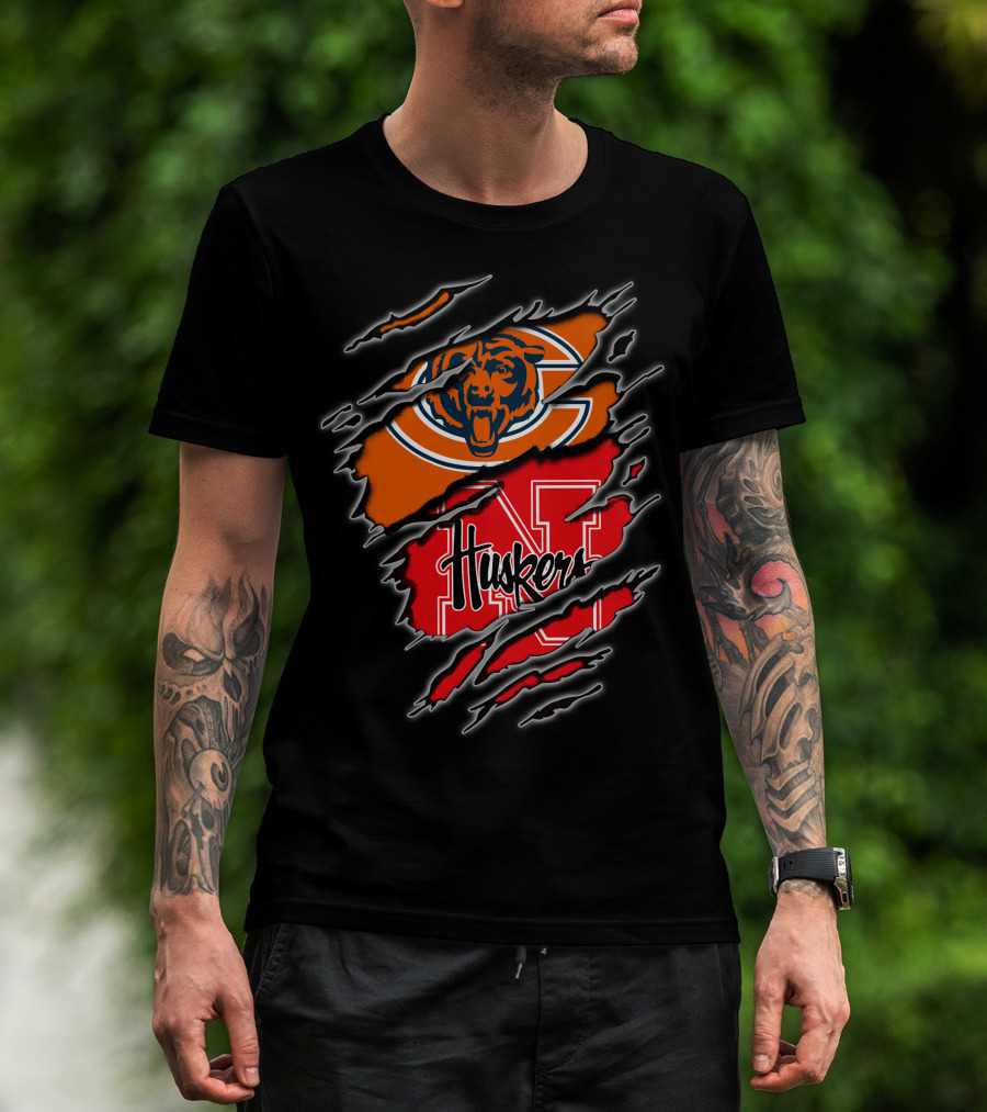 Bears Huskers Claw Marks T-Shirt