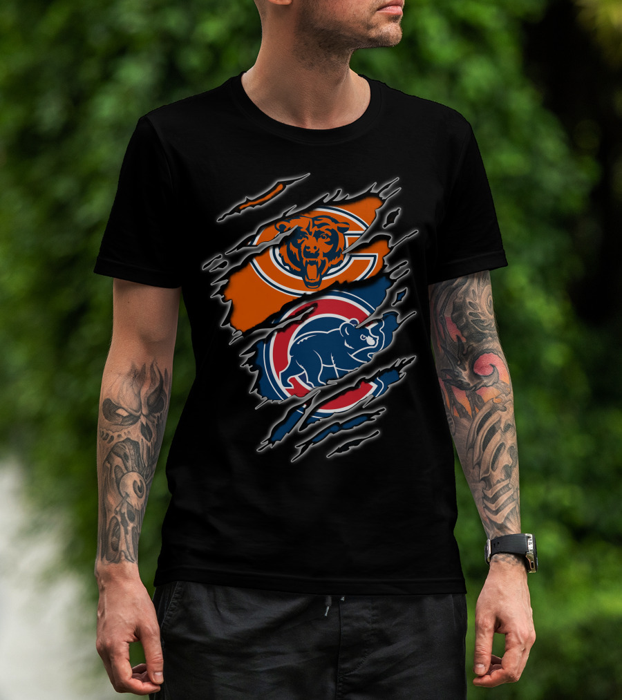 Chicago Bears Cubs Fan Crossover T-Shirt