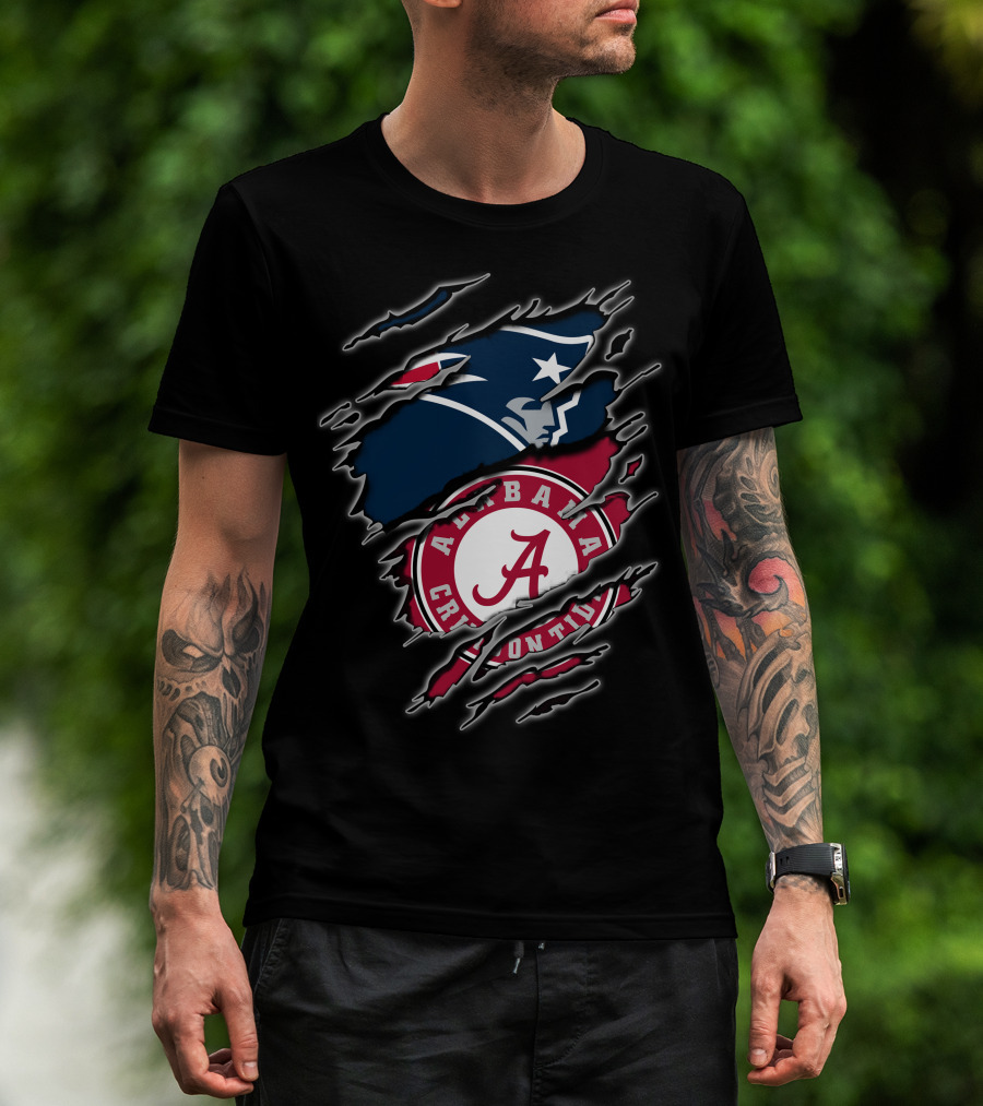 New England Patriots Alabama Crimson Tide Combo T-Shirt
