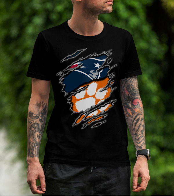 Patriots Clemson Paw Ripped T-Shirt