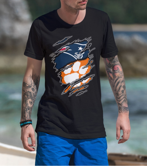 Patriots Clemson Paw Ripped T-Shirt