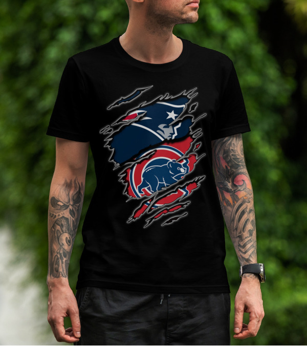 Patriots Cubs Dual Team Spirit Combination T-Shirt
