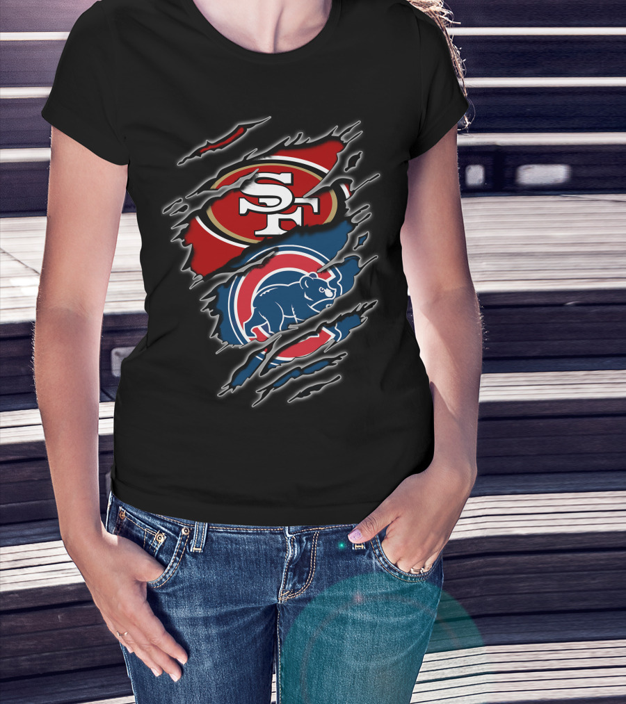 49ers Cubs Sf And Chicago Logos T-Shirt