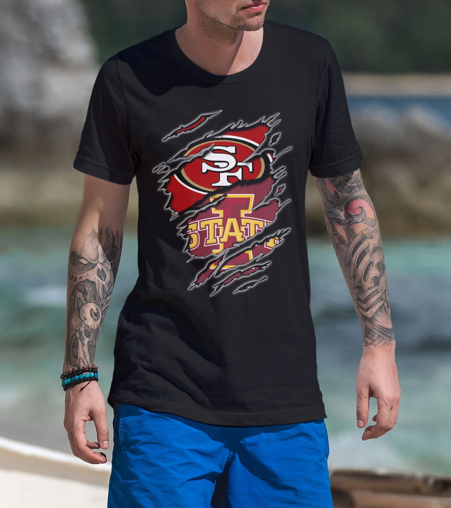 Sf 49ers Iowa State Cyclones Combination T-Shirt