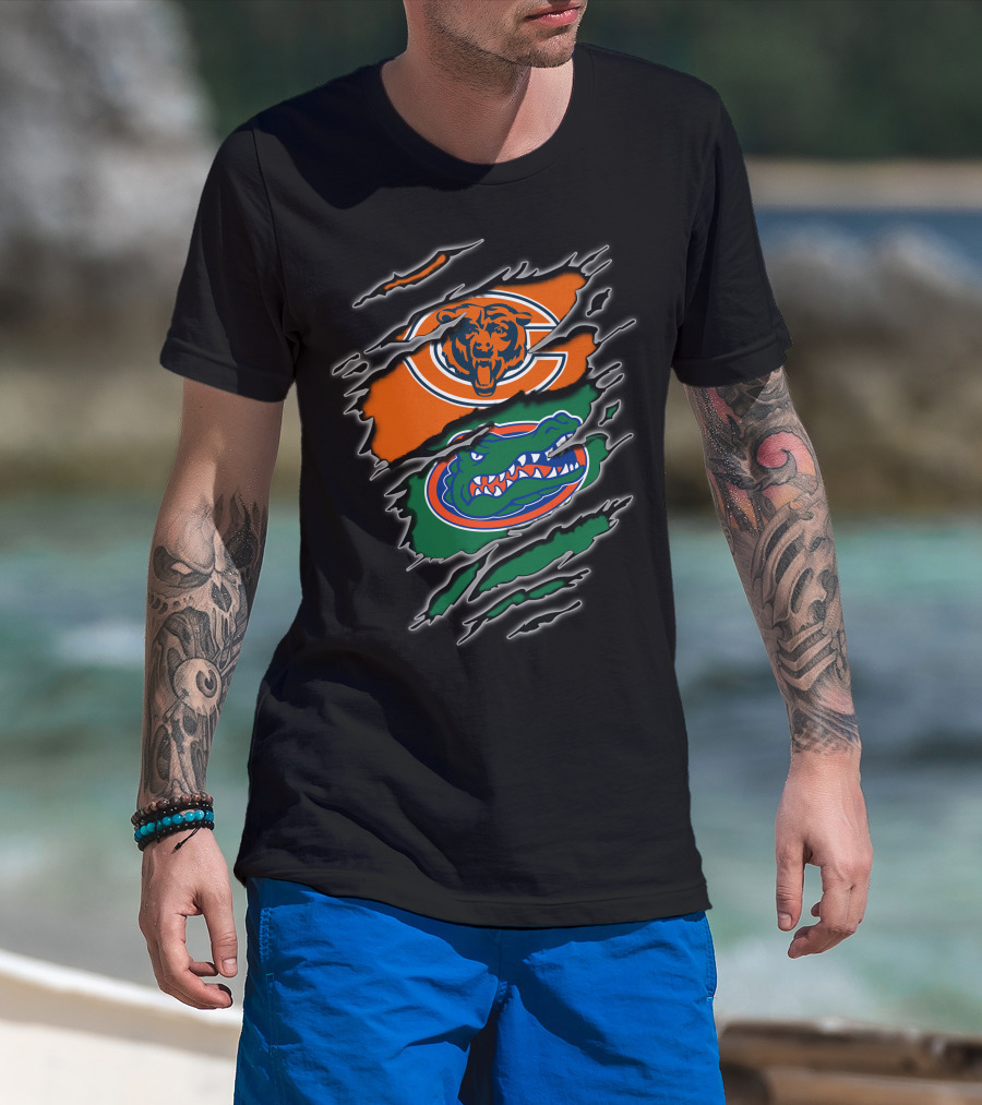 Chicago Bears Florida Gators Claw Marks T-Shirt