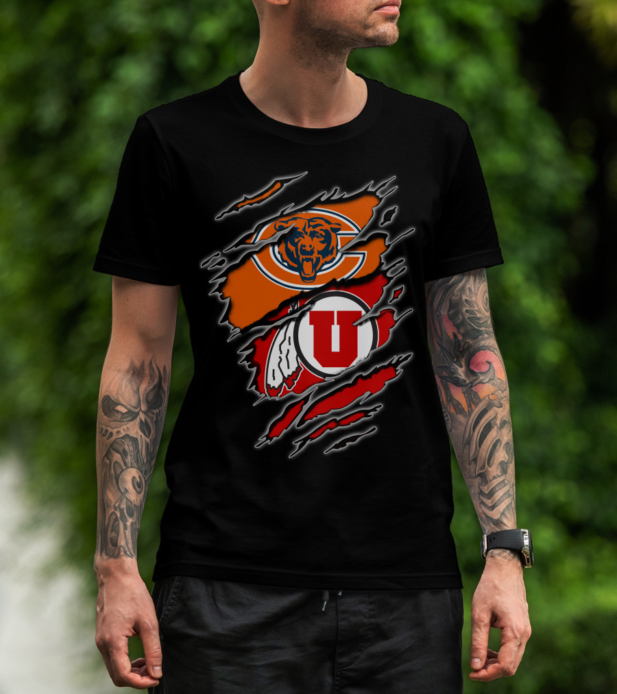 Chicago Bears Utah Utes Collaborative T-Shirt
