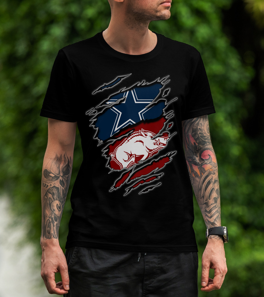 Cowboys Razorbacks Fusion Rip T-Shirt