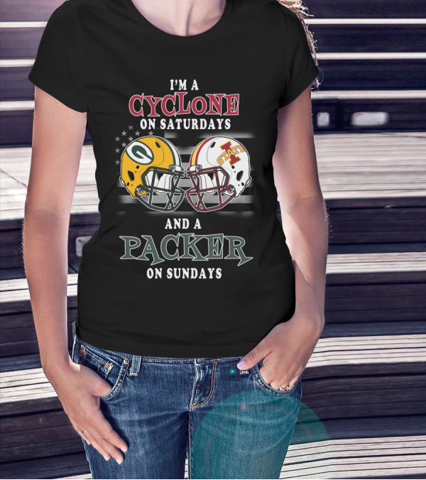 I'm A Cyclone On Saturdays And A Packer On Sundays T-Shirt