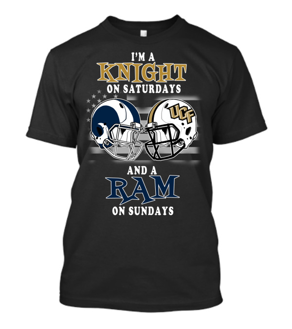 Ucf Knights And Rams Football Helmet Fan Gear Saturdays And Sundays T-Shirt