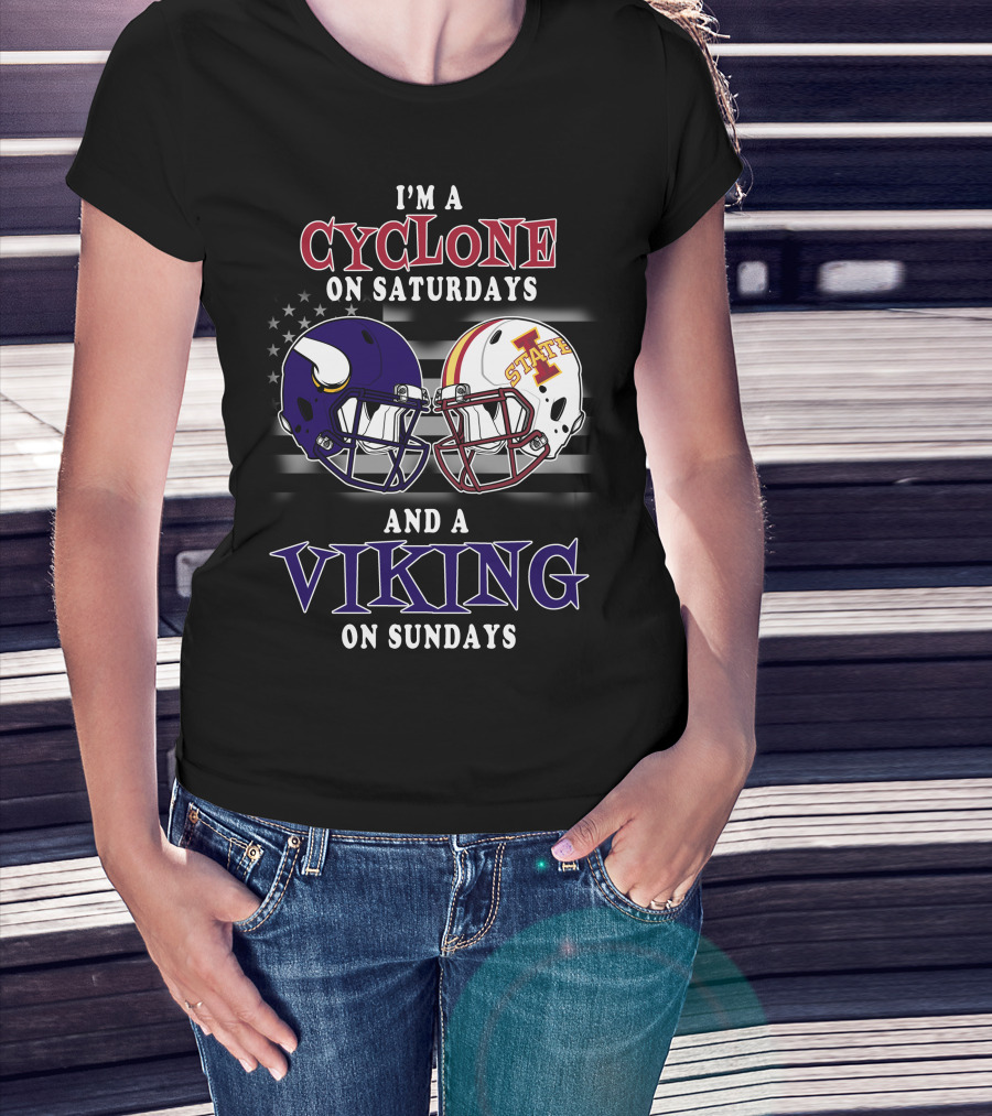 I'm A Cyclone On Saturdays And A Viking On Sundays T-Shirt