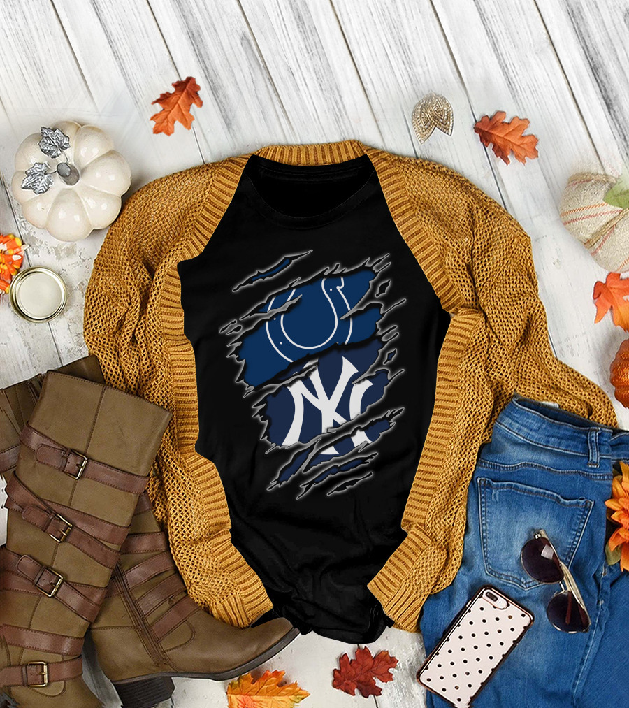 Colts Yankees Logo Tear T-Shirt