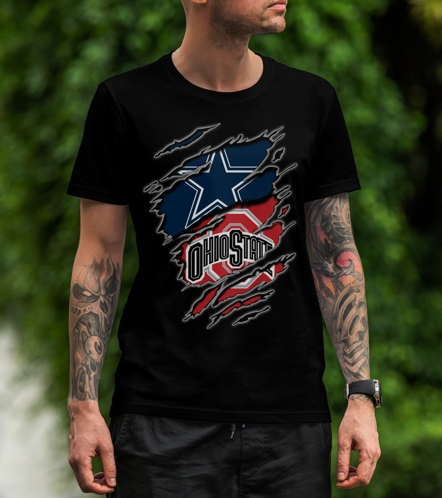 Dallas Cowboys Ohio State Buckeyes Torn Combination T-Shirt