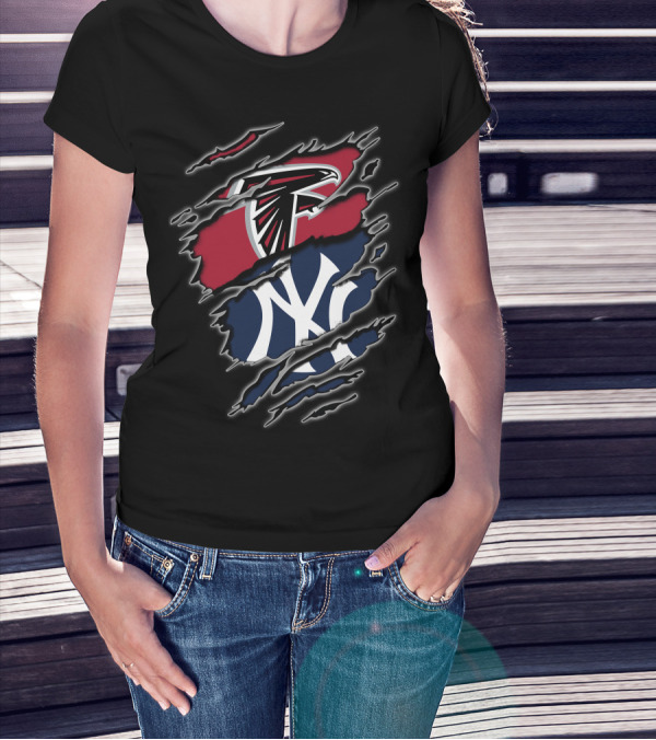 Falcons Yankees Logo Fusion T-Shirt