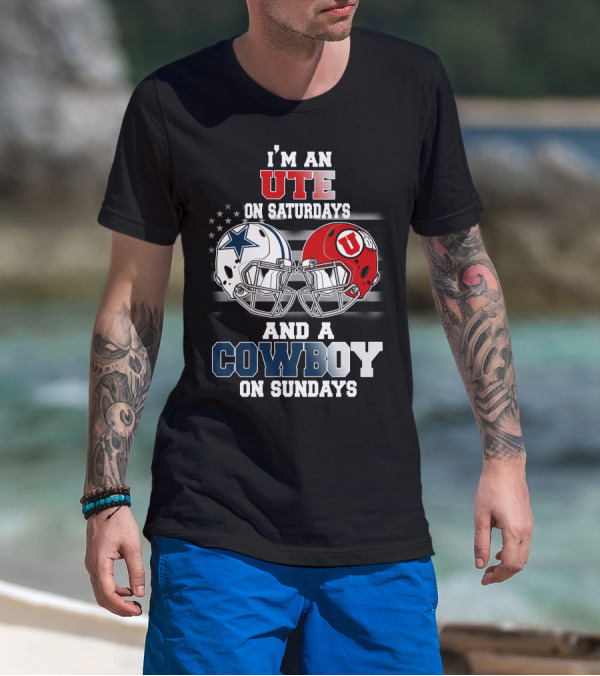 I'm An Ute On Saturdays And A Cowboy On Sundays T-Shirt