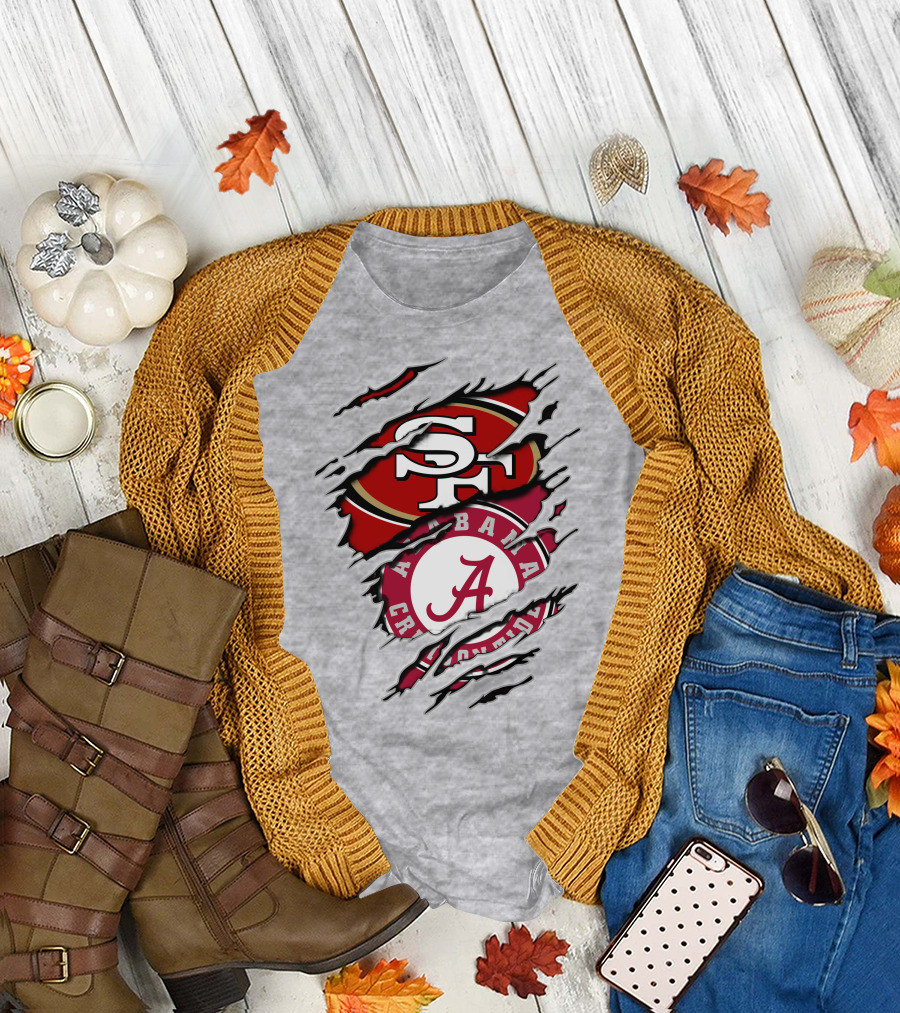 San Francisco 49ers Alabama Crimson Tide Fans T-Shirt