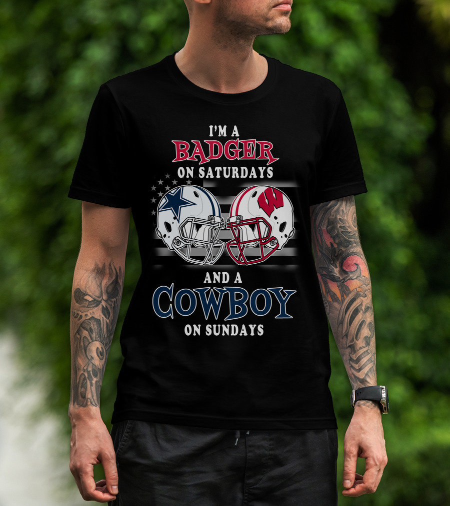 I'm A Badger On Saturdays And A Cowboy On Sundays T-Shirt