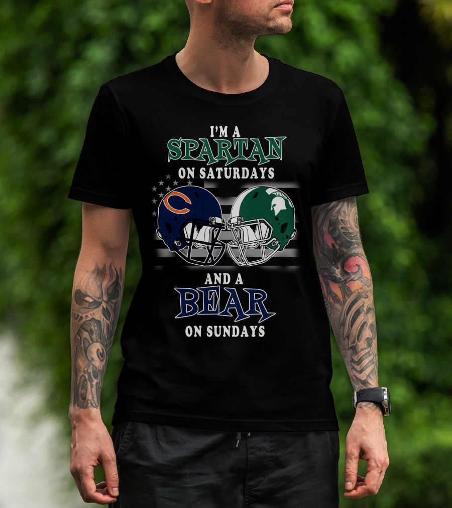 I'm A Spartan On Saturdays And A Bear On Sundays T-Shirt