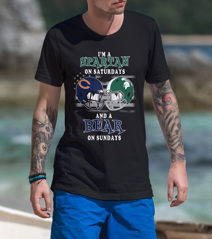 I'm A Spartan On Saturdays And A Bear On Sundays T-Shirt