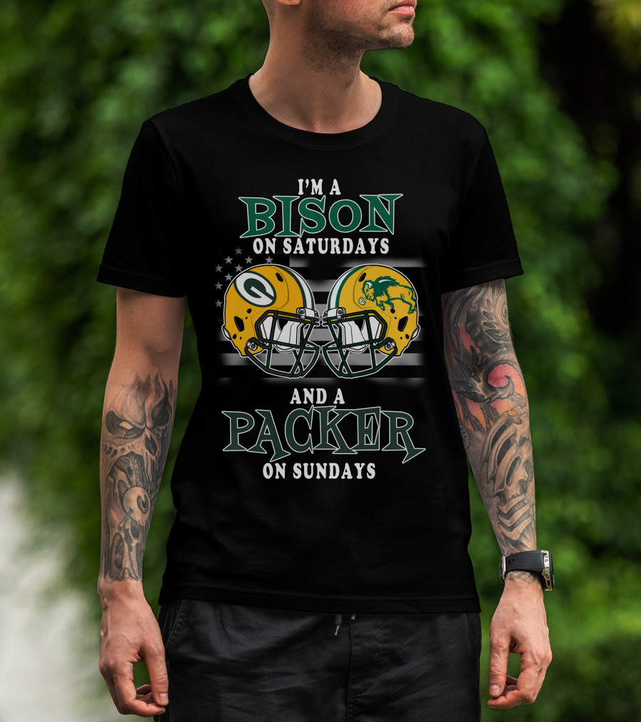 I'm A Bison On Saturdays And A Packer On Sundays T-Shirt