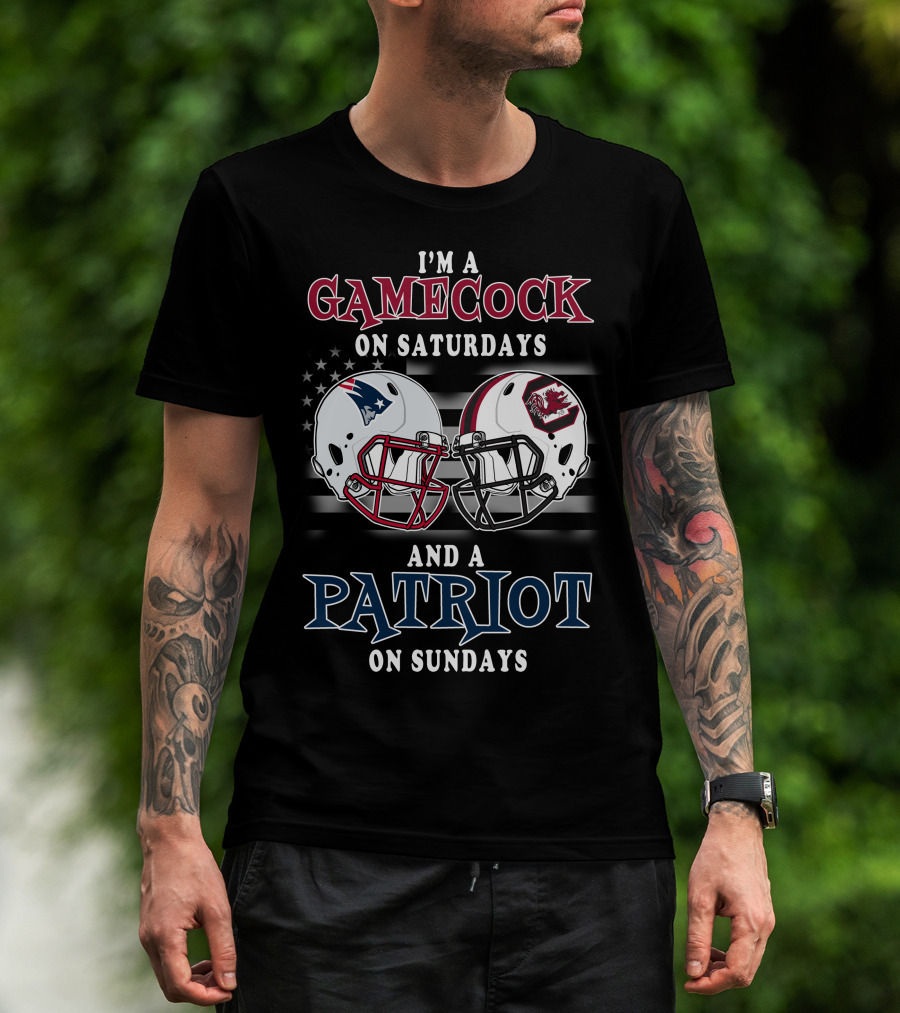 I'm A Gamecock On Saturdays And A Patriot On Sundays T-Shirt